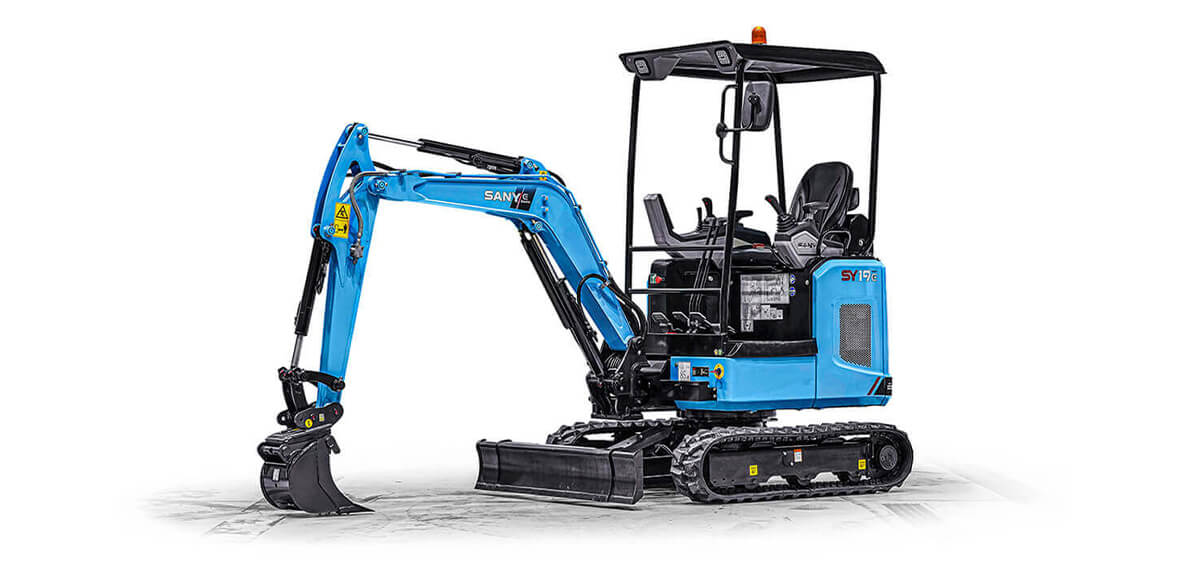 Miniexcavator SANY SY19E în lucru